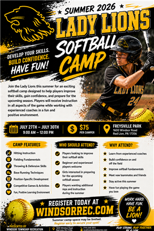 lady lions softball camp