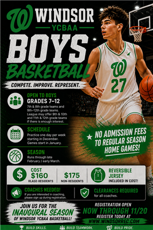YCBAA Basketball Flyer