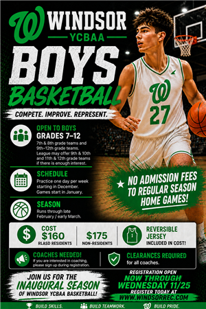 YCBAA Basketball Flyer